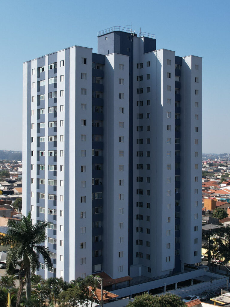 Fachada do Condomínio Mundo Novo depois da revitalização.